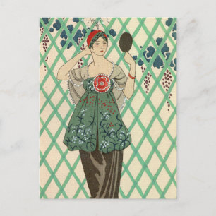 Black Bodice von George Barbier Postkarte