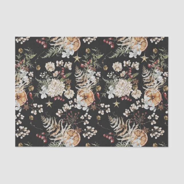 Black Boho Seidenpapier (Vorderseite)