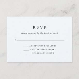 Black Boho Watercolor Hochzeitsreaktion RSVP Karte