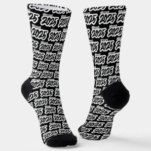 Black Bold Brush Class of 2025 Socks Socken