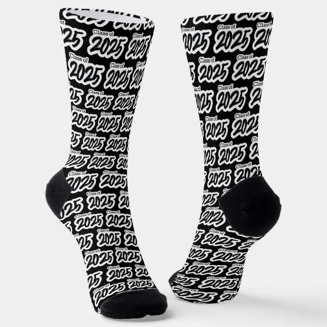 Black Bold Brush Class of 2025 Socks Socken (Gewinkelt)