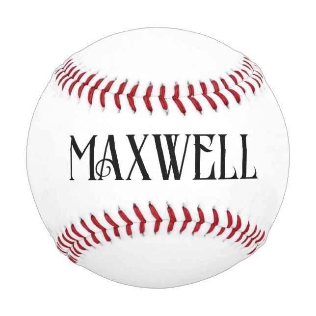 Black Bold Modern Typografy Family Name Baseball (Vorderseite)