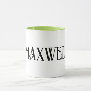 Black Bold Modern Typografy Family Name Tasse