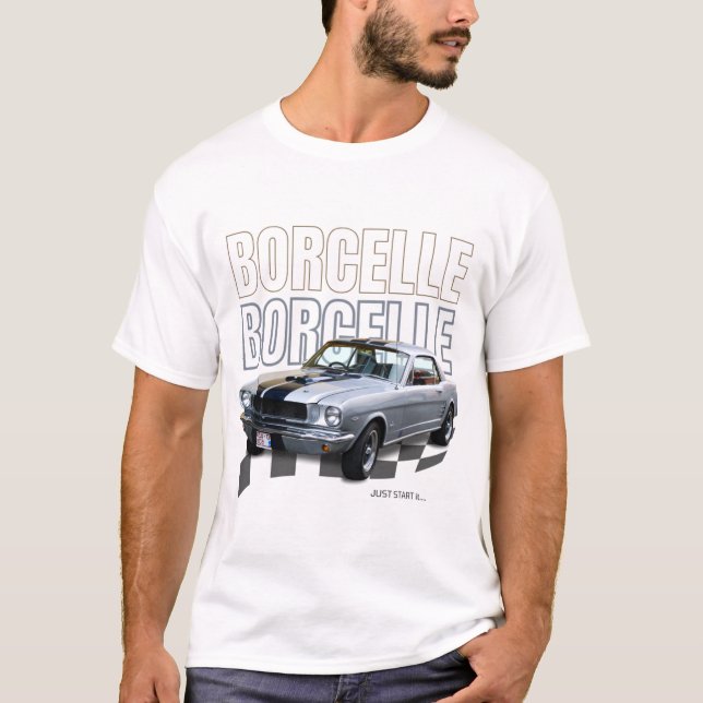 Black Bold Retro Car T-Shirt (Vorderseite)