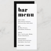 Black Bold Retro Typografy Wedding Bar