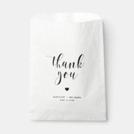 Black Bold Script Wedding Vielen Dank Geschenktütchen
