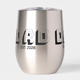 Black Bold Varsity Established Dad