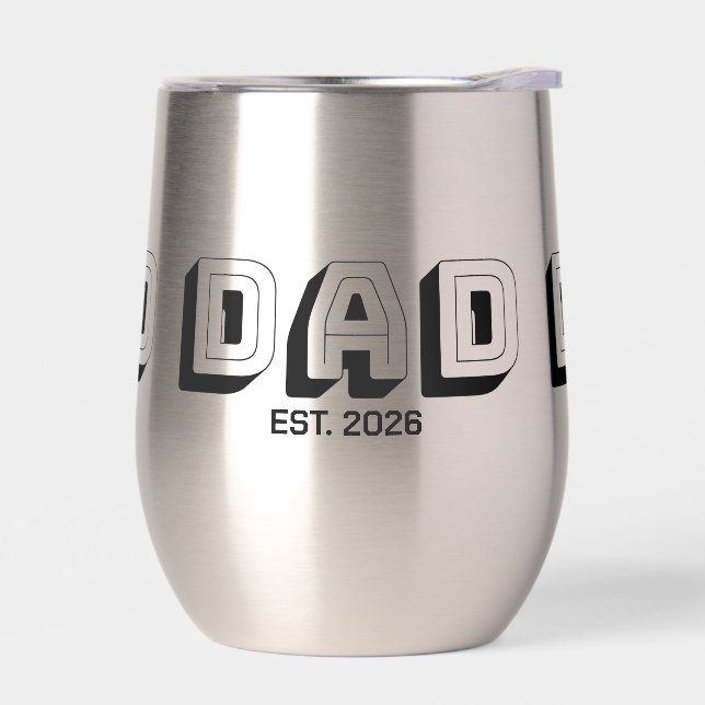 Black Bold Varsity Established Dad (Links)