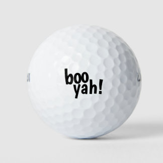 Black Boo Yah! Typografie Funny Golfball