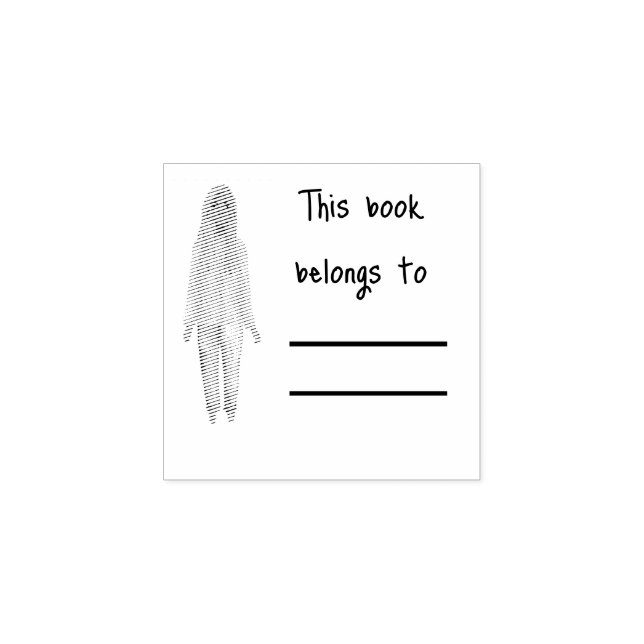 Black Book Lover Personal Library Book Briefmarke Gummistempel (Prägung)