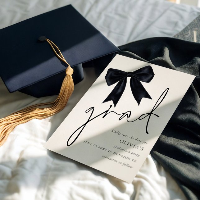 Black Bow Abschluss Grad Save the Date (Von Creator hochgeladen)