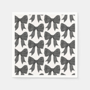 Black Bow Baby oder Brautparty, Geburtstagsparty Serviette
