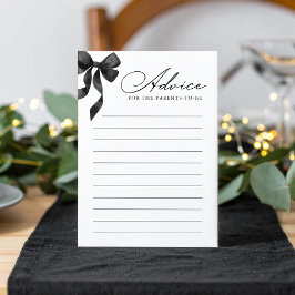 Black Bow Baby Showkarte Einladung