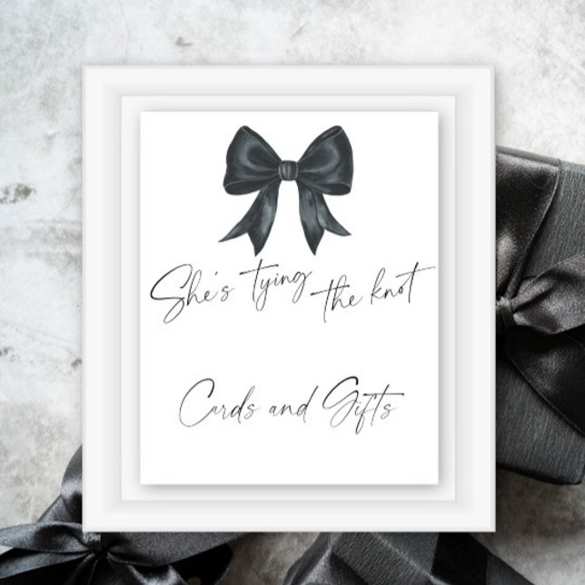 Black Bow Brautparty Cards und Geschenke Poster (Von Creator hochgeladen)