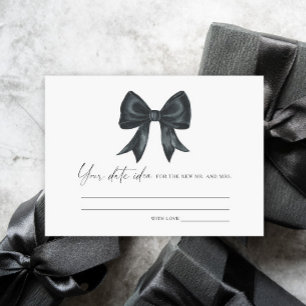 Black Bow Brautparty Date Night Ideas Datum Jakar Begleitkarte
