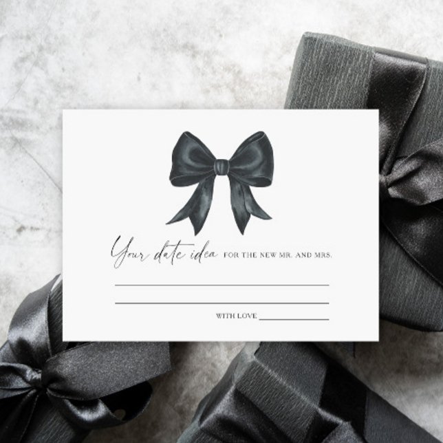 Black Bow Brautparty Date Night Ideas Datum Jakar Begleitkarte (Von Creator hochgeladen)