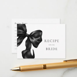 Black Bow Brautparty Rezept Enclosure Card Begleitkarte