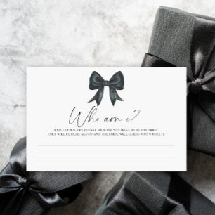 Black Bow Brautparty Wer bin ich? Briefpapier