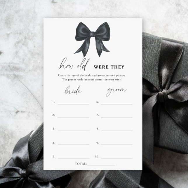 Black Bow Bridal Shower How old were they (Von Creator hochgeladen)