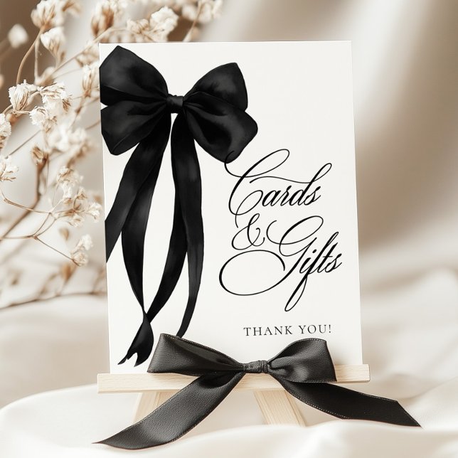 Black Bow Cards & Gifts Table Sign Poster (Von Creator hochgeladen)