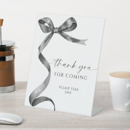 Black Bow Danke für das kommende Sign Sockelschild