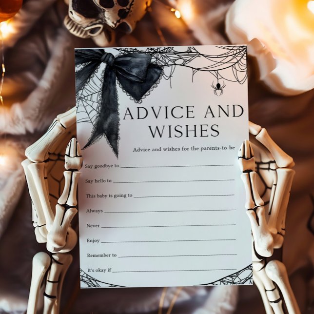 Black Bow Gothic Little Boo Rat und Wünsche Spiel (Black Bow Gothic Little Boo Baby Shower Advice and Wishes Game)