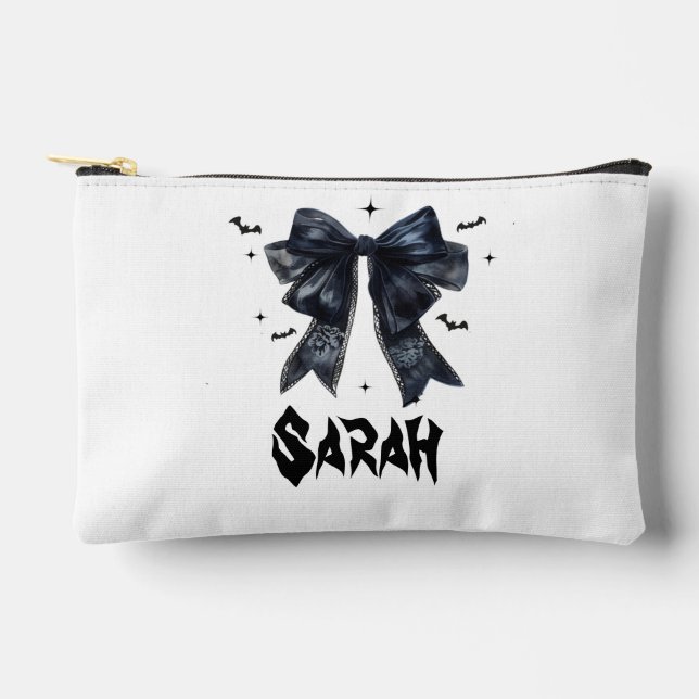 Black Bow Gothic Tasche Bachelorette Bridesmaid (Vorderseite)