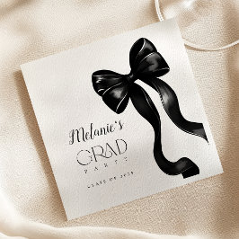 Black Bow Grad Party Serviette