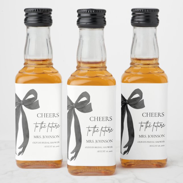 Black Bow jubelt für das zukünftige Brautparty Alkoholflaschenetikett (Flaschen)