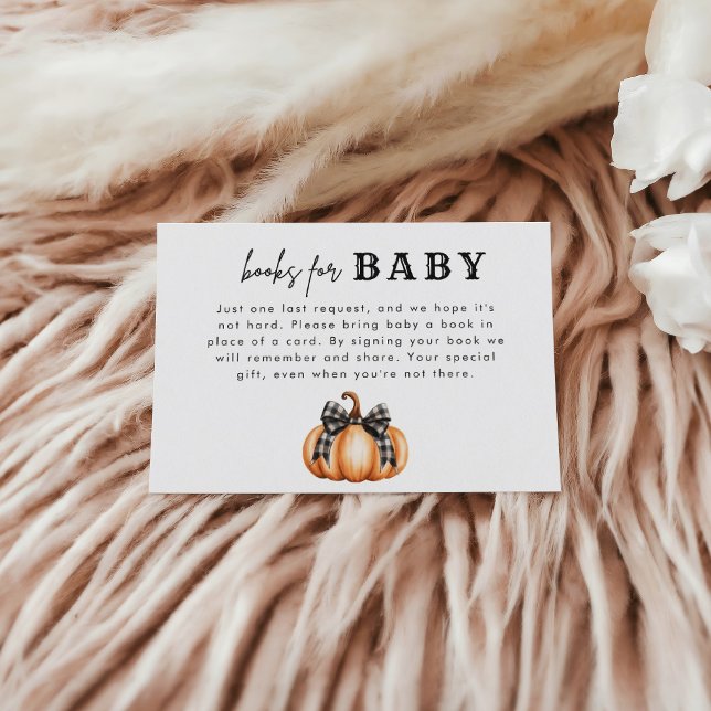 Black Bow Little Pumpkin Books for Baby Begleitkarte (Von Creator hochgeladen)