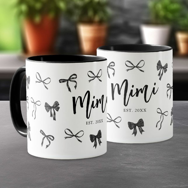 Black Bow Mimi Jahr etabliert Tasse (Von Creator hochgeladen)