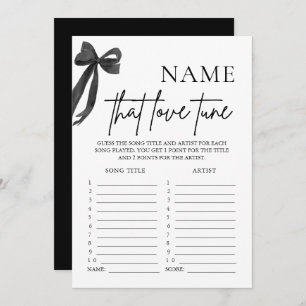 Black Bow Name Diese Liebe Tuning Brautparty Game Einladung