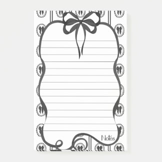 Black Bow Notes 4x6 Sticky Notepad Post-it Klebezettel