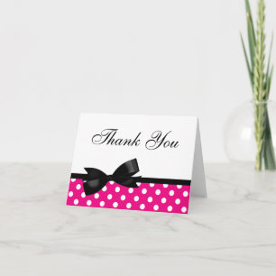 Black Bow Pink Polka Dots Danke