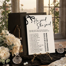 Black Bow sagte, sie sagte Brautparty Game