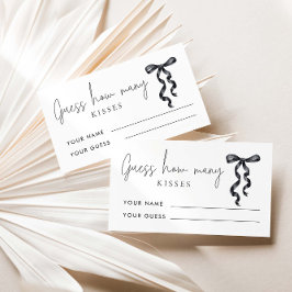Black Bow schätzt, wie viele Kisses Bridal Game Begleitkarte