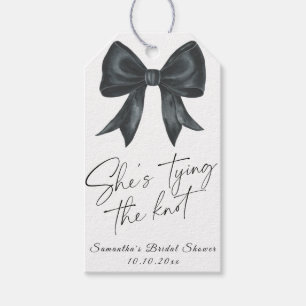 Black Bow Sie bindet das Brautparty am Knoten Geschenkanhänger