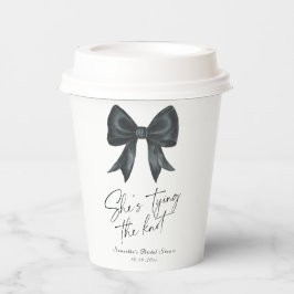 Black Bow Sie bindet das Brautparty am Knoten Pappbecher
