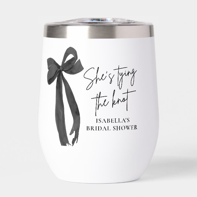 Black Bow Sie bindet das Brautparty des Knotens (Vorderseite)