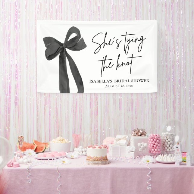 Black Bow Sie bindet das Brautparty des Knotens Banner (Party)