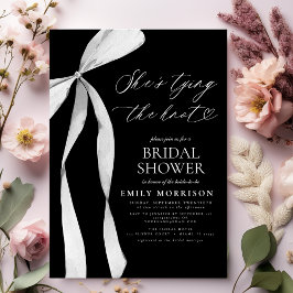 Black Bow Sie bindet das Brautparty des Knotens Einladung