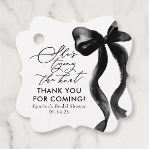 Black Bow Sie bindet das Brautparty des Knotens Geschenkanhänger