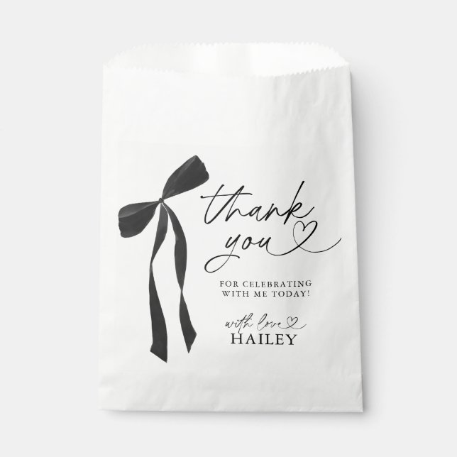 Black Bow Sie bindet das Brautparty des Knotens Geschenktütchen (Vorderseite)