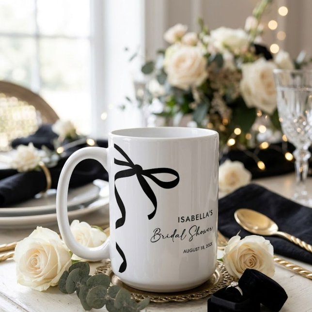 Black Bow Sie bindet das Brautparty des Knotens Kaffeetasse (Von Creator hochgeladen)
