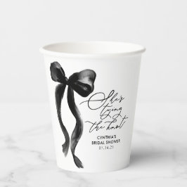 Black Bow Sie bindet das Brautparty des Knotens Pappbecher