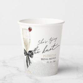 Black Bow Sie bindet das Brautparty des Knotens Pappbecher