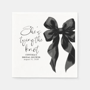 Black Bow Sie bindet das Brautparty des Knotens Serviette