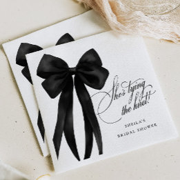 Black Bow Sie bindet das Brautparty des Knotens Serviette