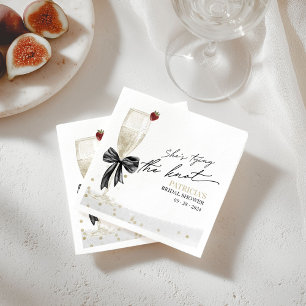 Black Bow Sie bindet das Brautparty des Knotens Serviette