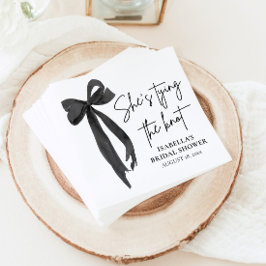 Black Bow Sie bindet das Brautparty des Knotens Serviette